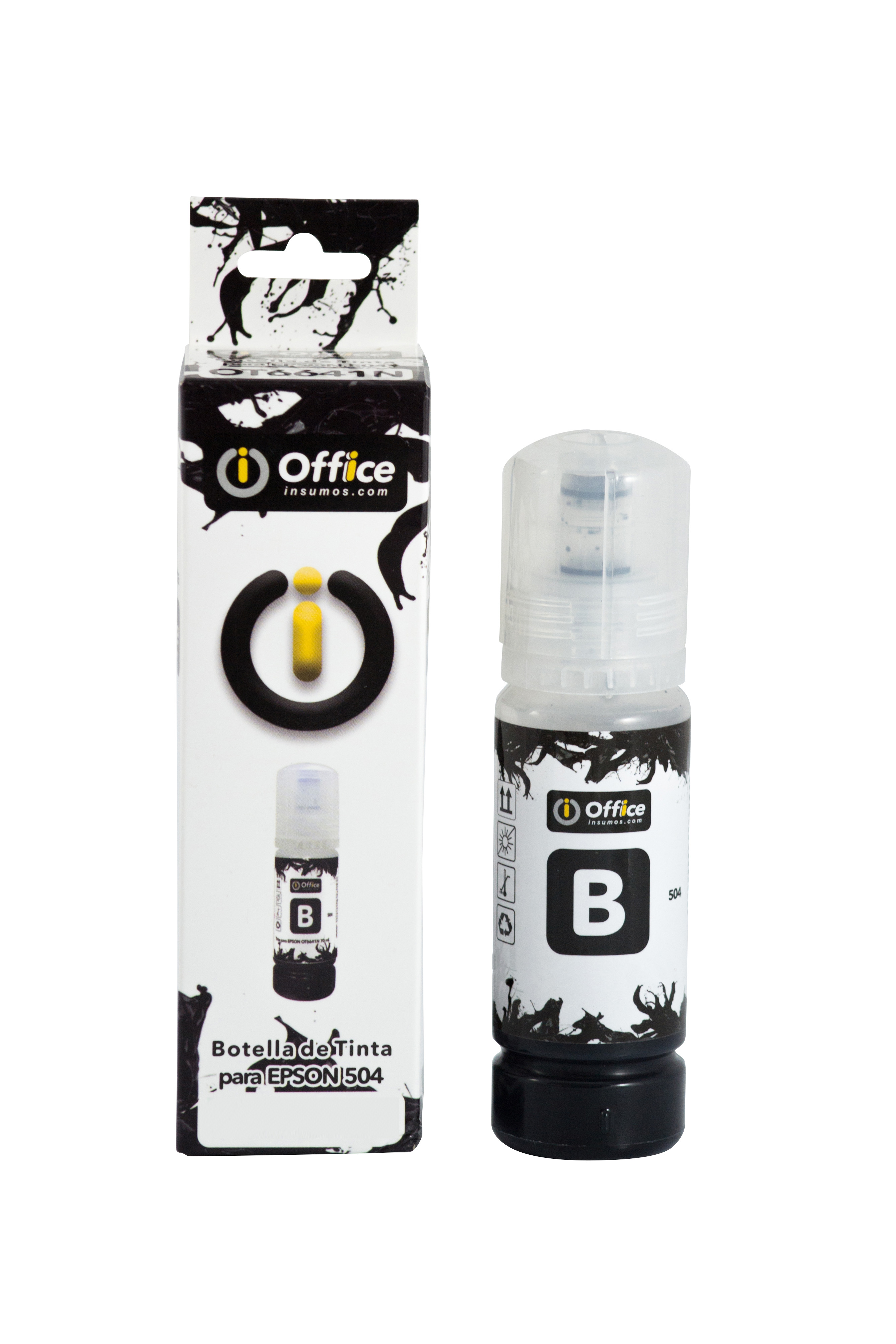 TINTA ALT P/EPSON 504/544 PIGMENT 127CC A NEGRO CON APLICADOR OFFICEINSUMOS.COM L4150-L3150